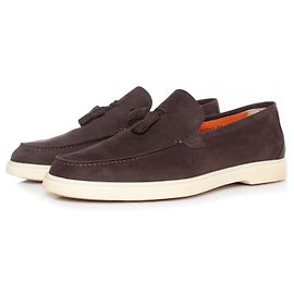 Santoni, Mocassin à pompons Marron
