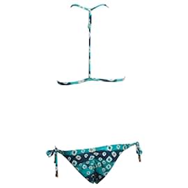 Autre Marque-VIX Paula Hermanny, Bikini mit blauem Aufdruck-Blau