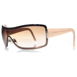 Chanel-Chanel, Brown shield sunglasses-Brown