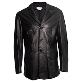 Emporio Armani-EMPORIO ARMANI, Leather blazer-Black