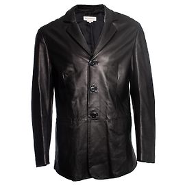 EMPORIO ARMANI, Lederblazer Schwarz