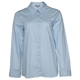 Autre Marque Sorelle Paul e Joe, camicia blu con colletto volant Blu