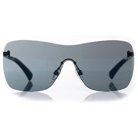 Chanel, Gesteppte Sonnenbrille „Shield“ in Blau Blau
