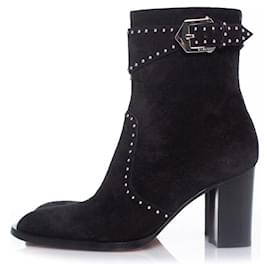 Givenchy-GIVENCHY, Black suede ankle boots-Black