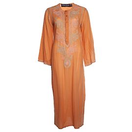 Antik Batik, caftán bordado Naranja