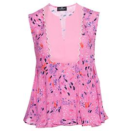 Elisabetta Franchi, Top rosa con estampado. Rosa