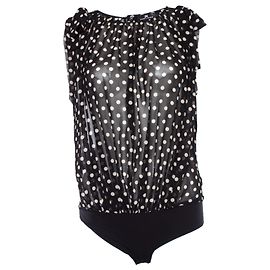 Elisabetta Franchi,  dotted bodysuit. Black