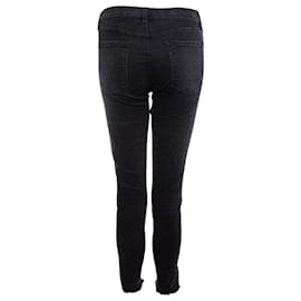 J Brand-Marca J, Calça jeans preta com estampa de zebra-Preto