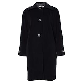 Jil Sander-JIL SANDER, Black oversized wool coat.-Black