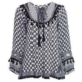 Autre Marque Dodo Bar Or, Top em tecido jacquard decorado com borla. Outro