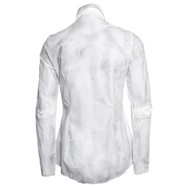 Autre Marque-Jogo eletrônico, blusa branca com efeito tingido de cinza-Branco