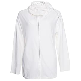 Autre Marque-Marithe Francois Girbaud, white cardigan with collar-White