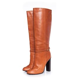Dsquared2, Brown leather boots. Brown