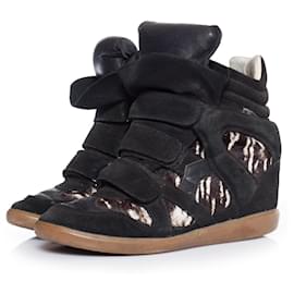 Isabel Marant-Isabel Marant, Beckett sneakers in zebra print.-Black