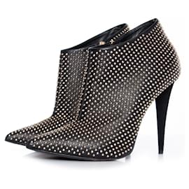 Giuseppe Zanotti-Giuseppe Zanotti, Black studded ankle boots.-Black