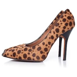 Givenchy-GIVENCHY, Sapatos de pele de pônei com estampa de leopardo.-Marrom