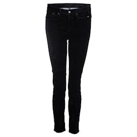 Escada-Escalera Sport, jeans negros con estampado de terciopelo-Negro