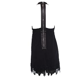 Elisabetta Franchi-Elisabetta Franchi, Black lace dress with tulle-Black