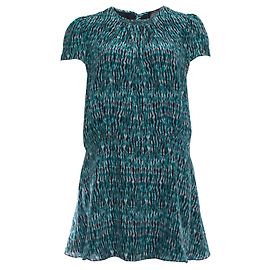 Proenza Schouler Proenza Schuler, Grünes Batik-Seidenkleid. Grün