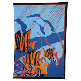 Autre Marque-Jacques Rollet, Foulard en soie imprimé océan.-Multicolore