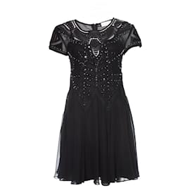 Autre Marque-BDBA, Black Embellished Dress.-Black