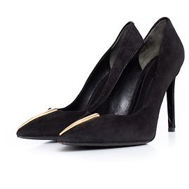 Stella Luna, Black suede pointed pump Black