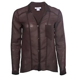 Helmut Lang-Helmut Lang, camicia marrone scuro.-Marrone