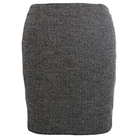 Versus-Versus, grey bouclé skirt.-Grey