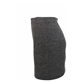 Versus-Versus, grey bouclé skirt.-Grey