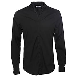 Autre Marque-Rykiel Homme, chemise noire en tissu stretch (coupe slim).-Noir