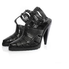 Alexander Wang Gladiator-Sandale aus schwarzem Leder Schwarz