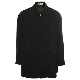 Dkny Donna Karan, schwarzer Windmantel. Schwarz