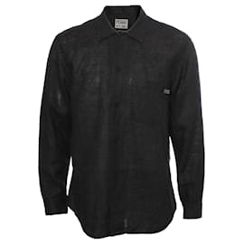 Studio Gianfranco Ferré, camicia nera a maniche lunghe. Nero