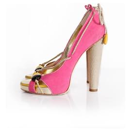 Dsquared2-Dsquared2, Barbie pink suede pump-Pink