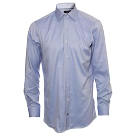 Tommy Hilfiger-Tommy Hilfiger, blue fitted and tailored shirt-Blue