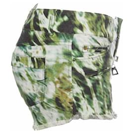 Barbara Bui-Barbara Bui, green coloured shorts with faded camouflage print in size 26.-Green
