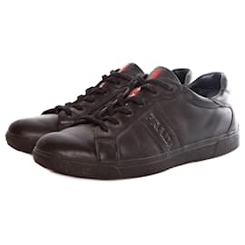 Prada-Prada, black sneakers with prada logo-Black
