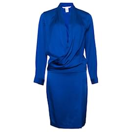 Autre Marque-Diane von Furstenberg, robe en soie bleu cobalt-Bleu