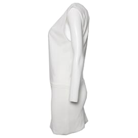 Iro-IRO, weißes ärmelloses Kleid mit Lederrand-Weiß