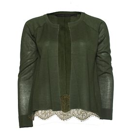 Autre Marque Silvian Heach, Cardigan verde com renda Verde