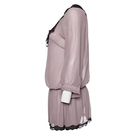 Autre Marque-par DEUXIÈME FEMME,  robe de villégiature avec dentelle noire-Autre