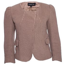 Patrizia Pepe, Wollstrickjacke in Leberfarbe Braun