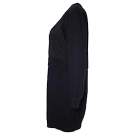 Autre Marque-Denham, Sporty sweater dress with lurex-Black