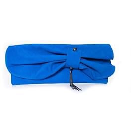 Autre Marque-Maison Du Posh, Pochette in pelle blu-Blu