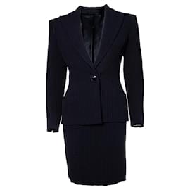 Gianni Versace-Gianni Versace Couture, pinstripe suit-Black