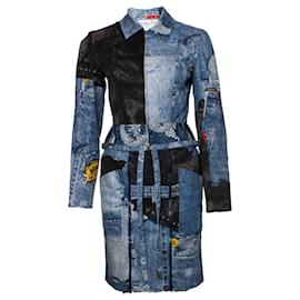 Christian Dior-Christian Dior, Miss Diorella biker jacket and skirt-Blue