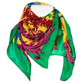 Gianni Versace-Versace dell'atelier, Sciarpa con Medusa multicolore-Multicolore