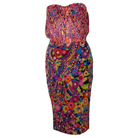 Gianni Versace-Gianni Versace Couture, Kleid mit psychedelischem Aufdruck-Mehrfarben