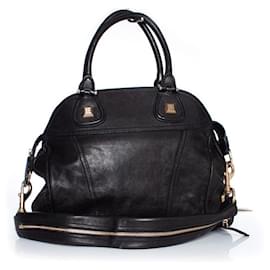 Givenchy-GIVENCHY, Black leather nightingale handbag-Black
