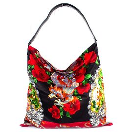 DOLCE & GABBANA, Fabric tote bag with Chinese print Multiple colors
